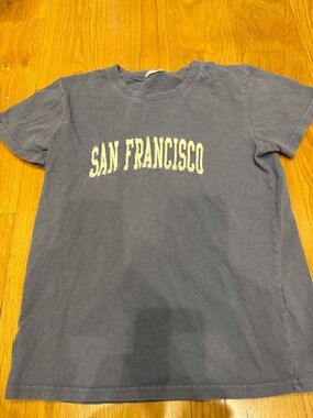 Brandy Melville muted slate crew neck tee